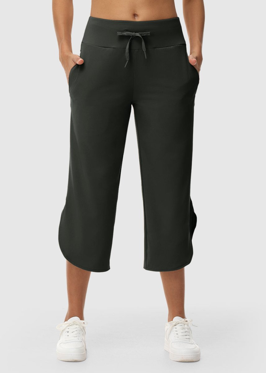 Women's Micro-Elastic Wide-Leg Cropped Pants