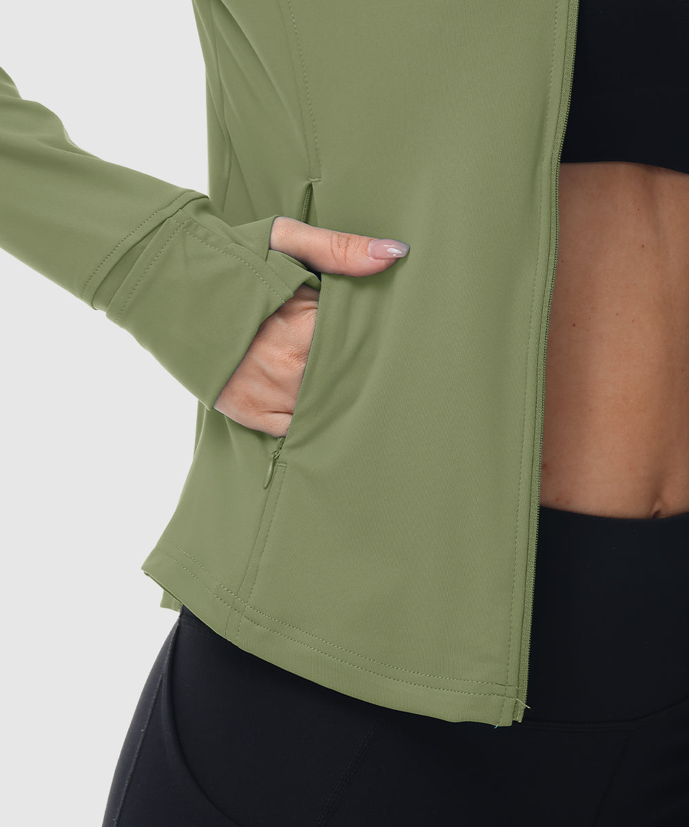 Women's Lightweight Full Zip Tight Mid Layer