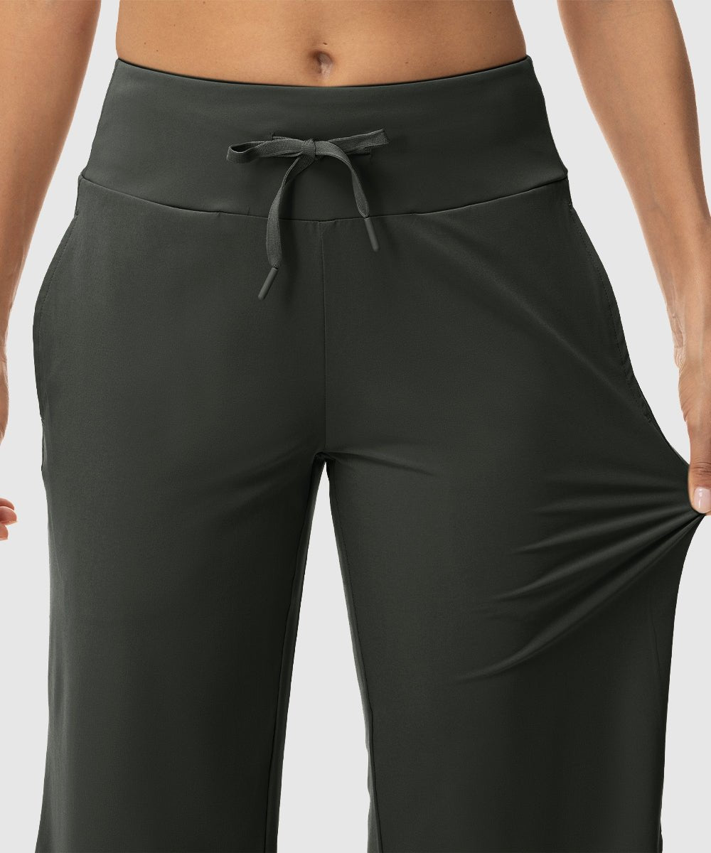 Women's Micro-Elastic Wide-Leg Cropped Pants