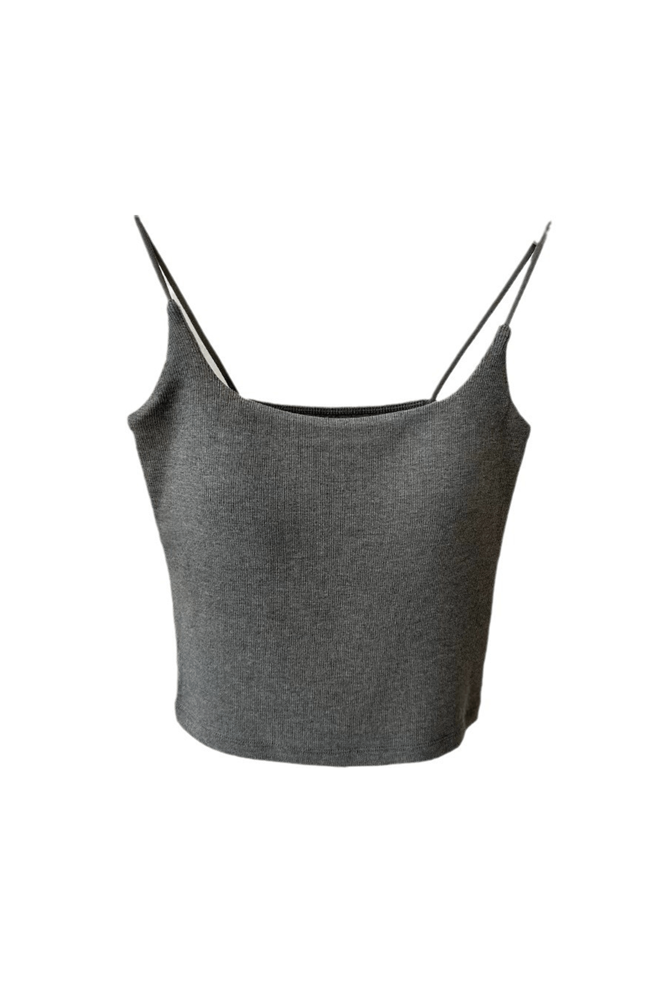 Spaghetti Strap Solid Top With Pad