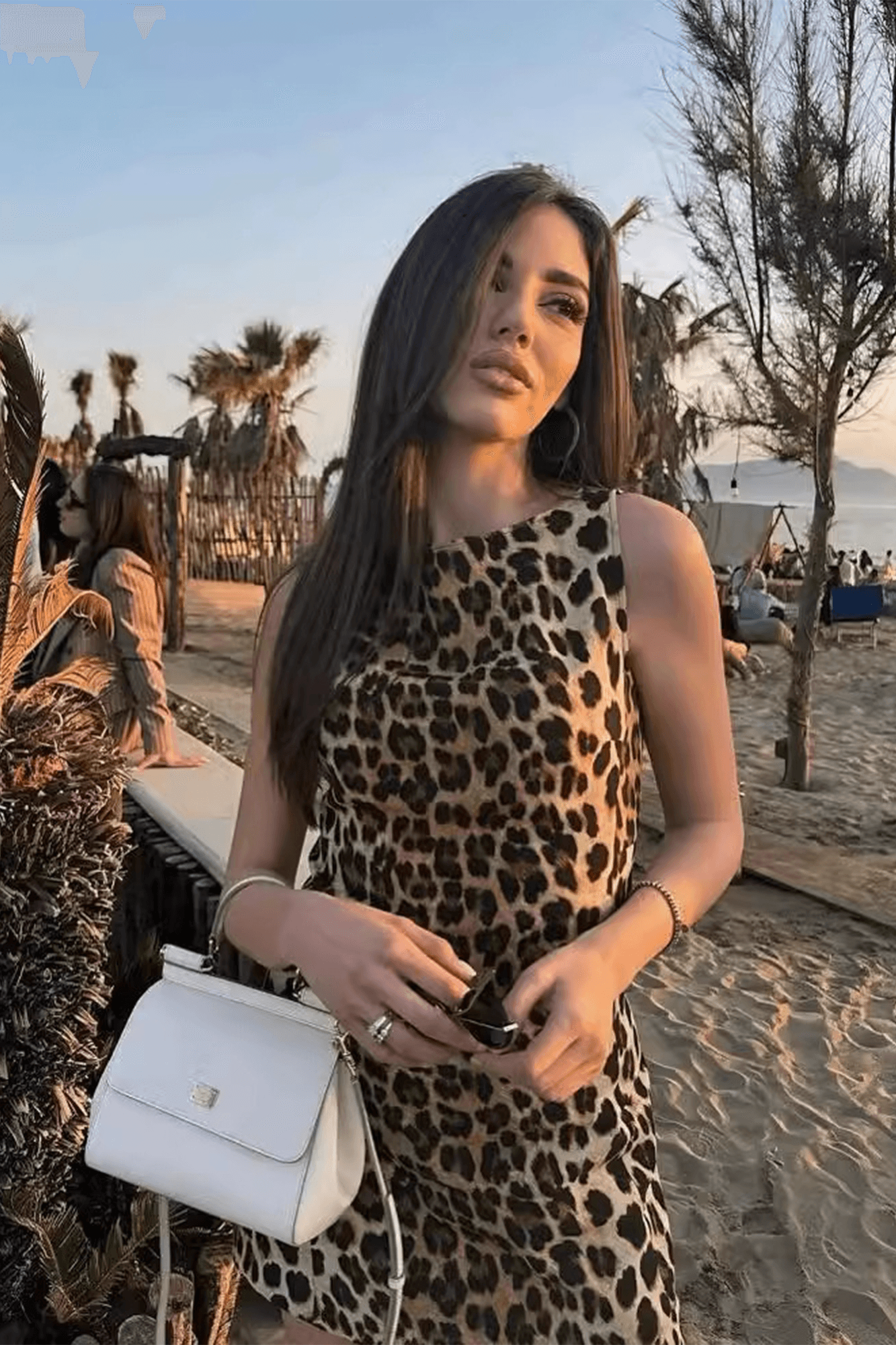 Leopard Pattern Sleeveless Mini Dress