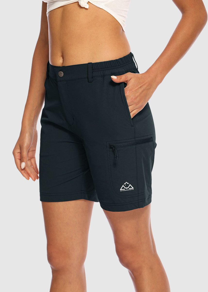 Women's Quick Dry Lightweight Stretchy Cargo Shorts--Plus