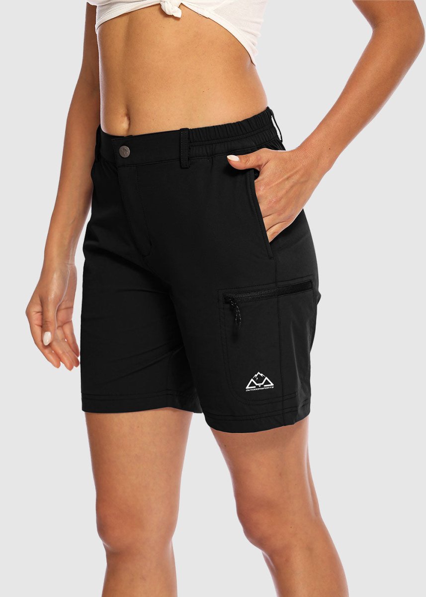 Women's Quick Dry Lightweight Stretchy Cargo Shorts--Plus