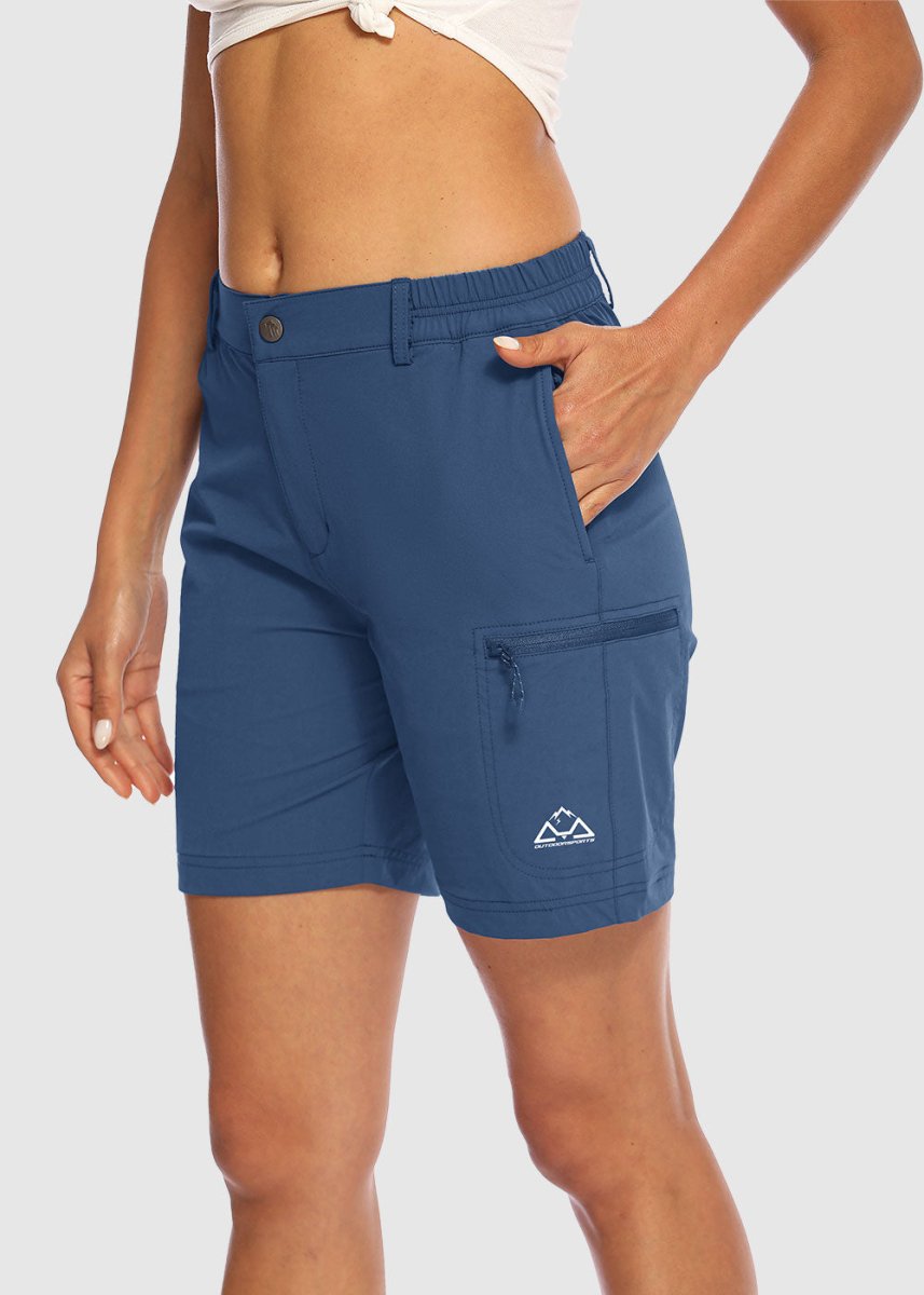 Women's Quick Dry Lightweight Stretchy Cargo Shorts--Plus