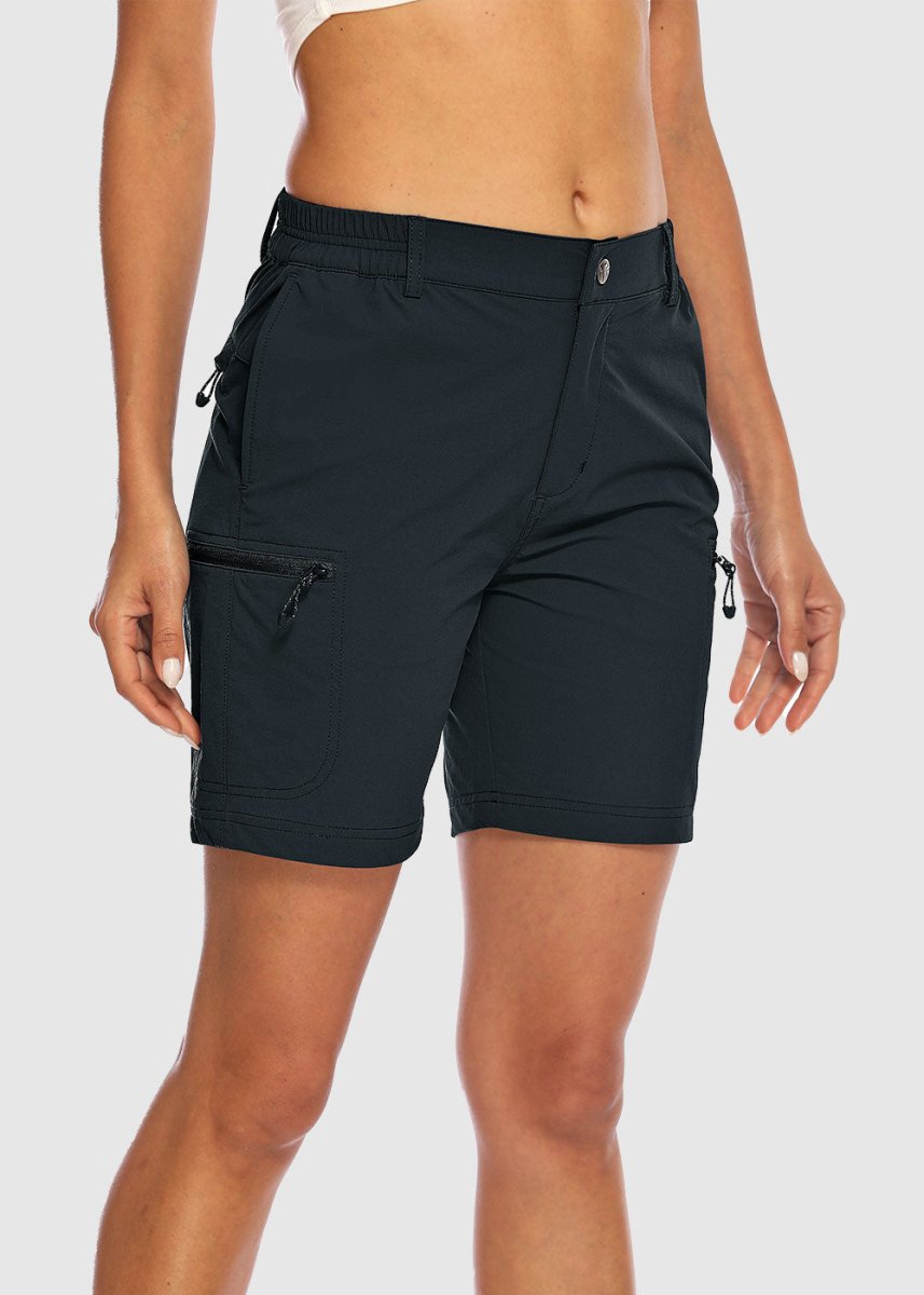 Women's Quick Dry Lightweight Stretchy Cargo Shorts--Plus