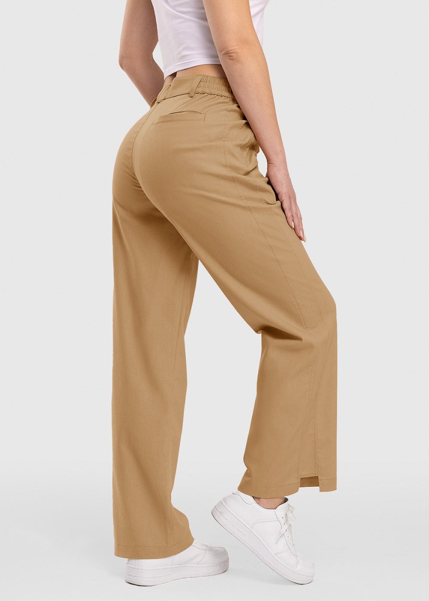 Women's Breathable Casual Straight Linen Pants