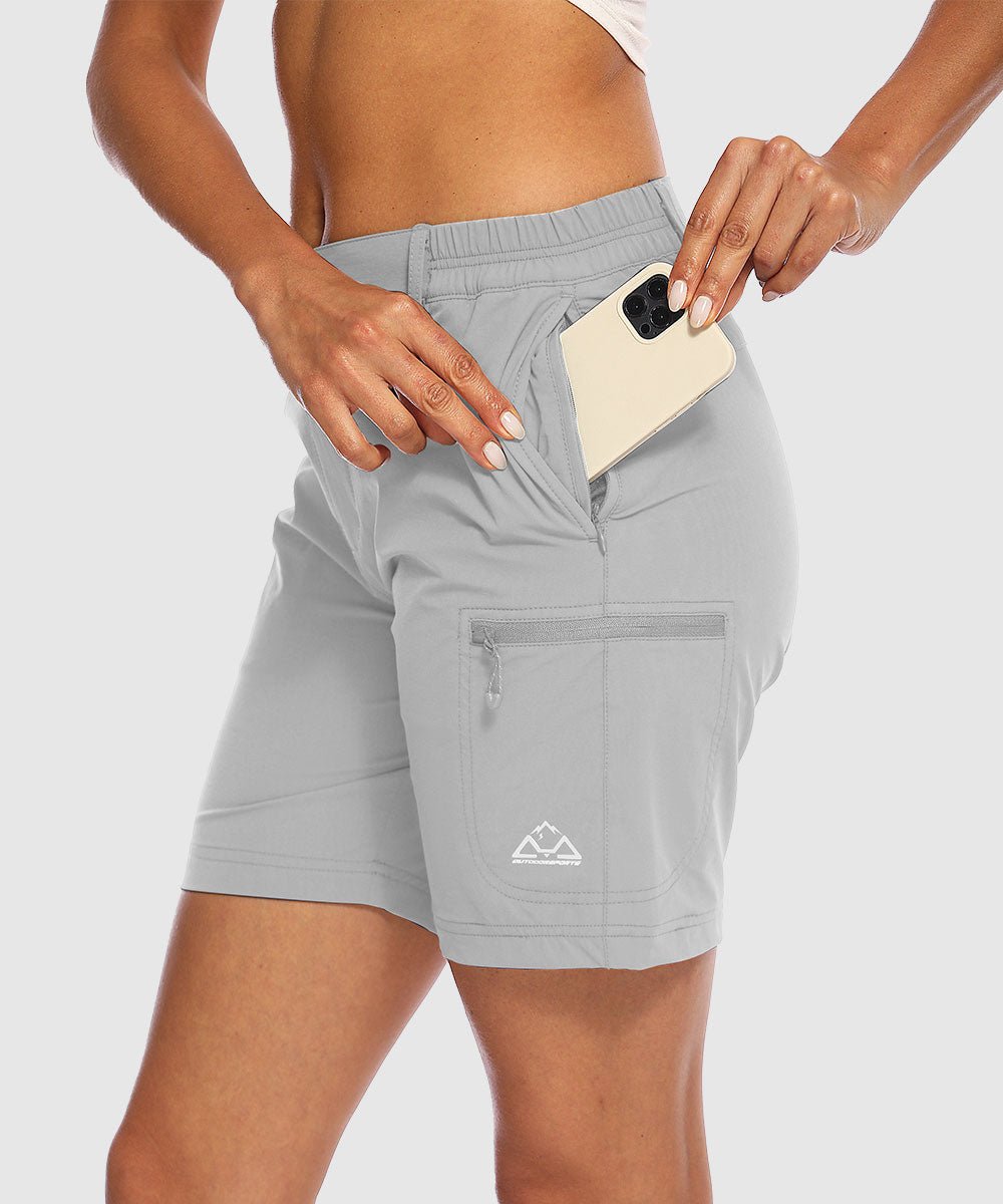 Women's Quick Dry Lightweight Stretchy Cargo Shorts--Plus