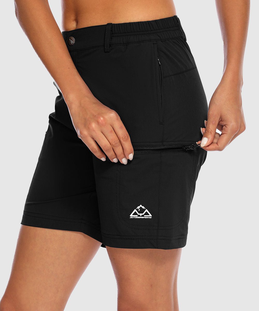 Women's Quick Dry Lightweight Stretchy Cargo Shorts--Plus