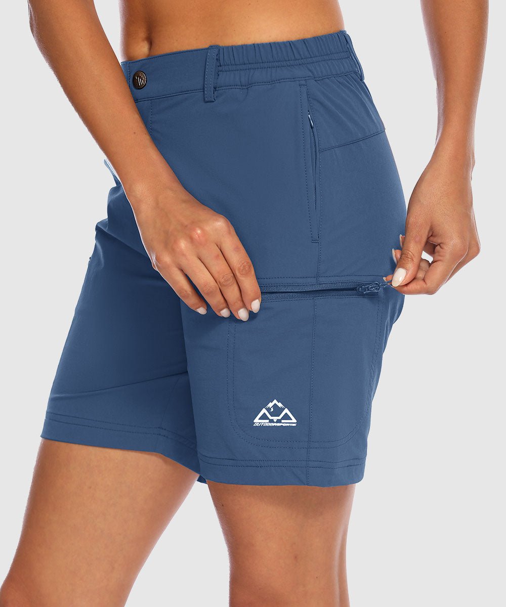 Women's Quick Dry Lightweight Stretchy Cargo Shorts--Plus