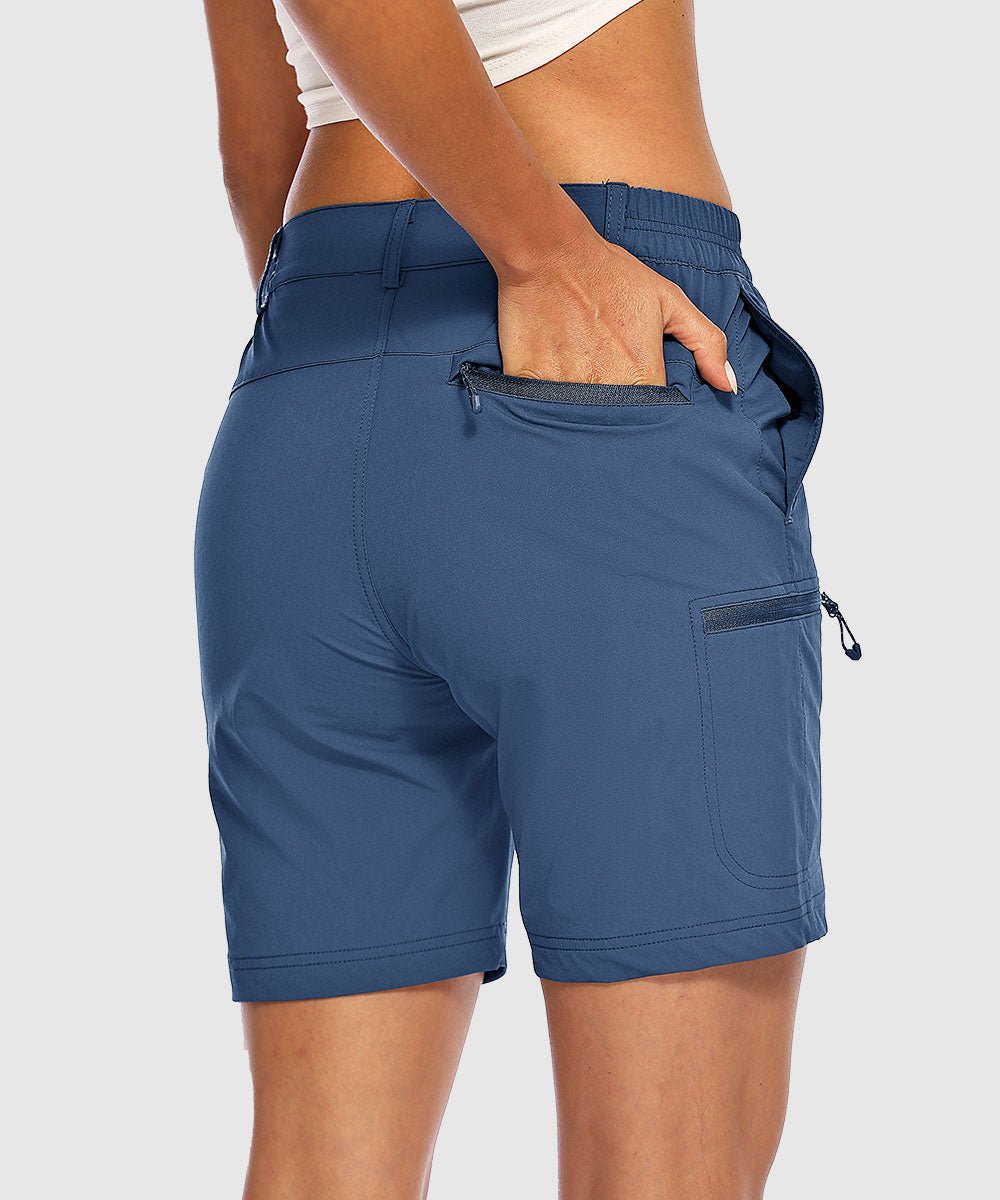 Women's Quick Dry Lightweight Stretchy Cargo Shorts--Plus