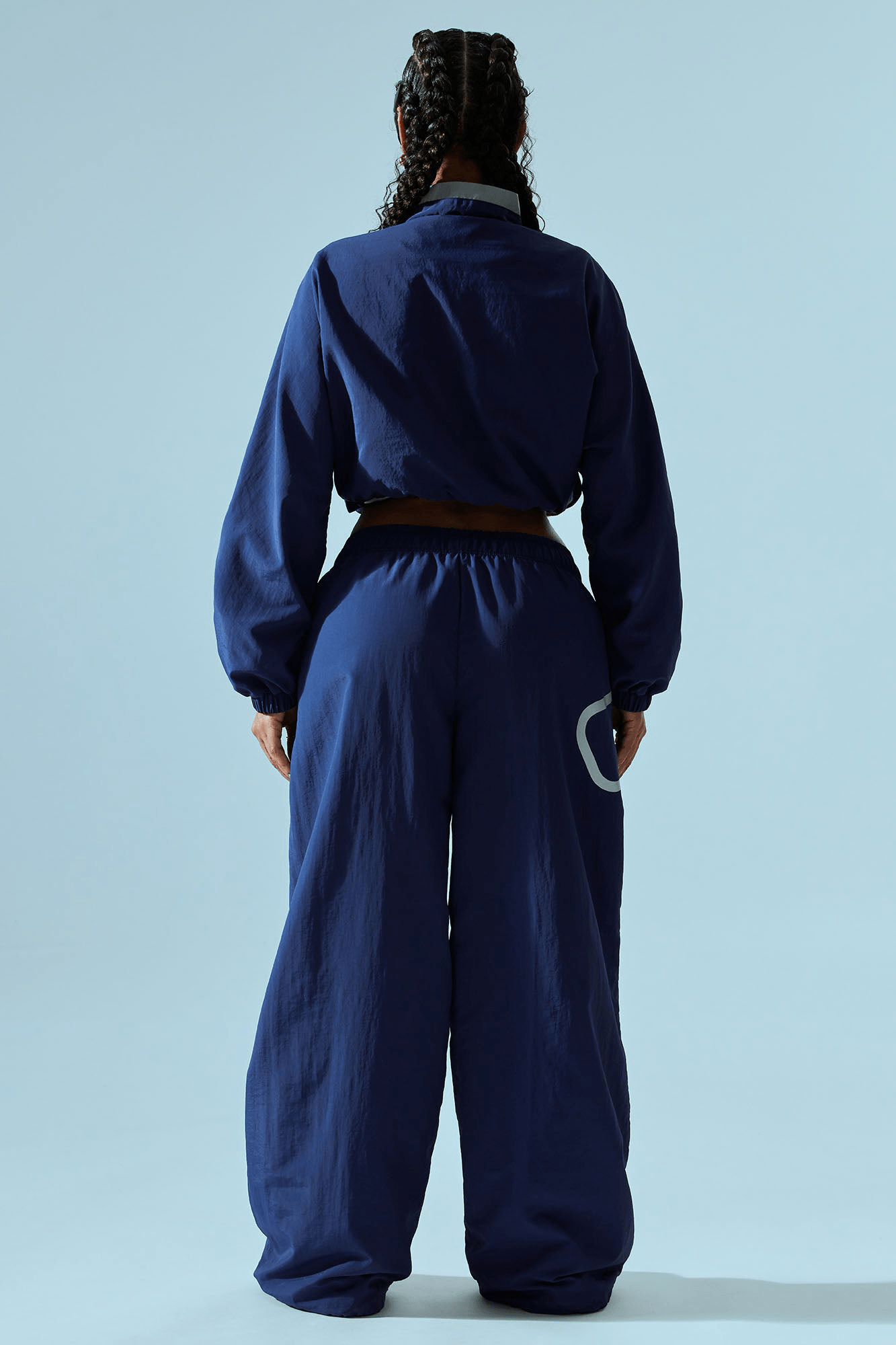 Windbreaker Jacket Straight Leg Pant Set