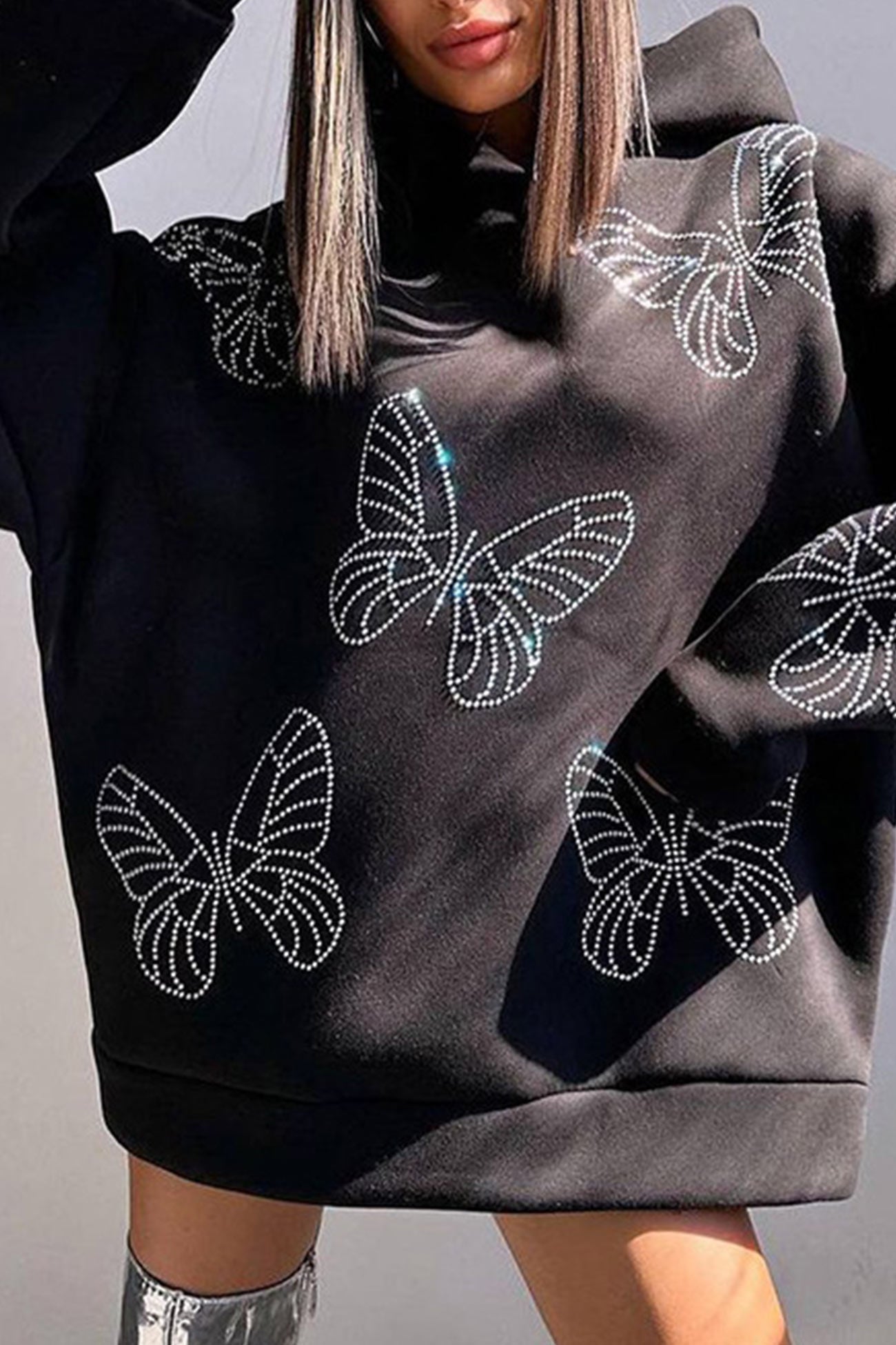 Butterfly Hot Drilling Hoodie