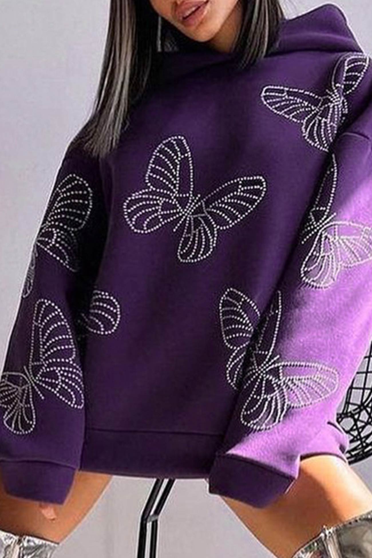 Butterfly Hot Drilling Hoodie