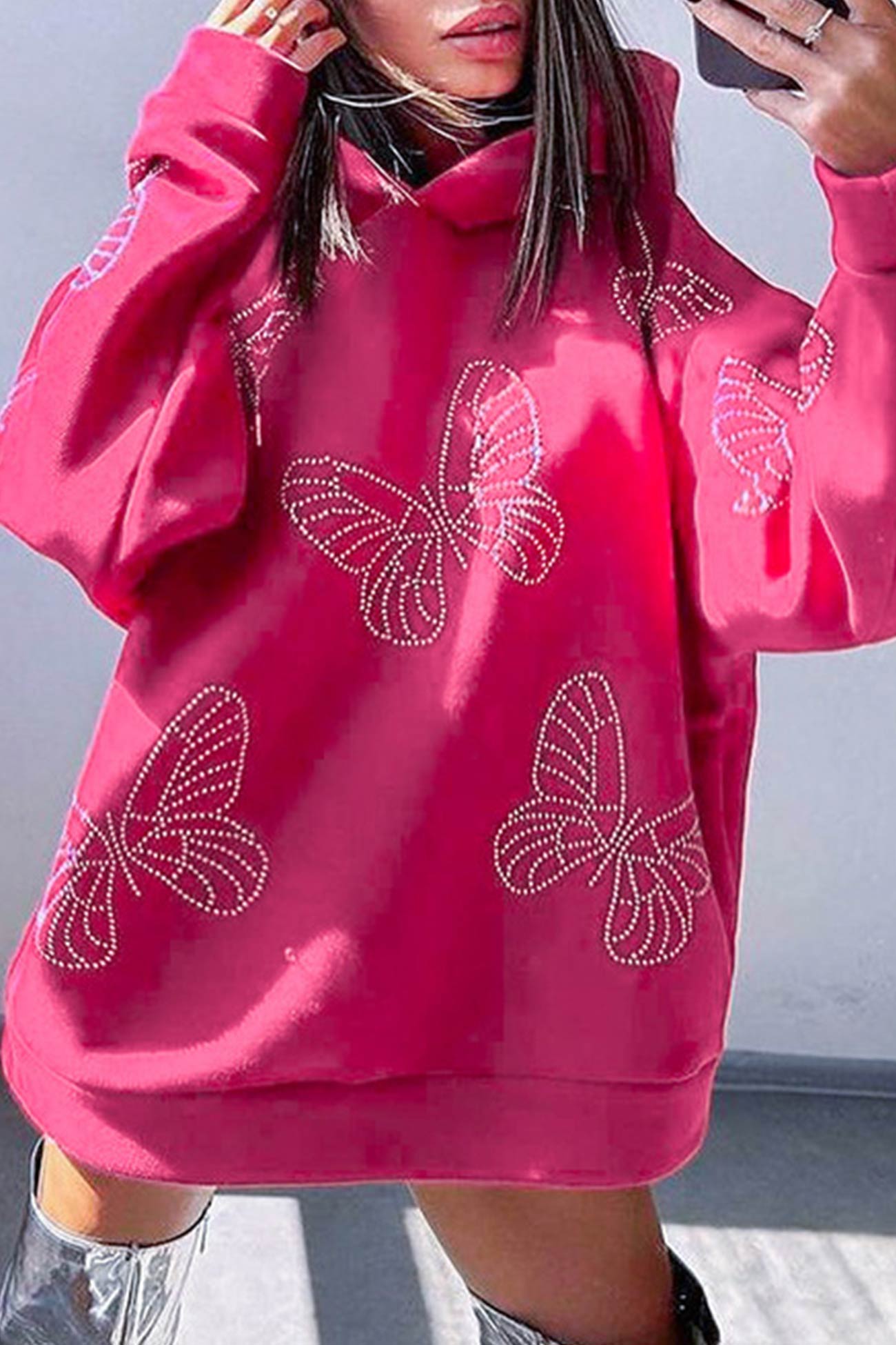 Butterfly Hot Drilling Hoodie