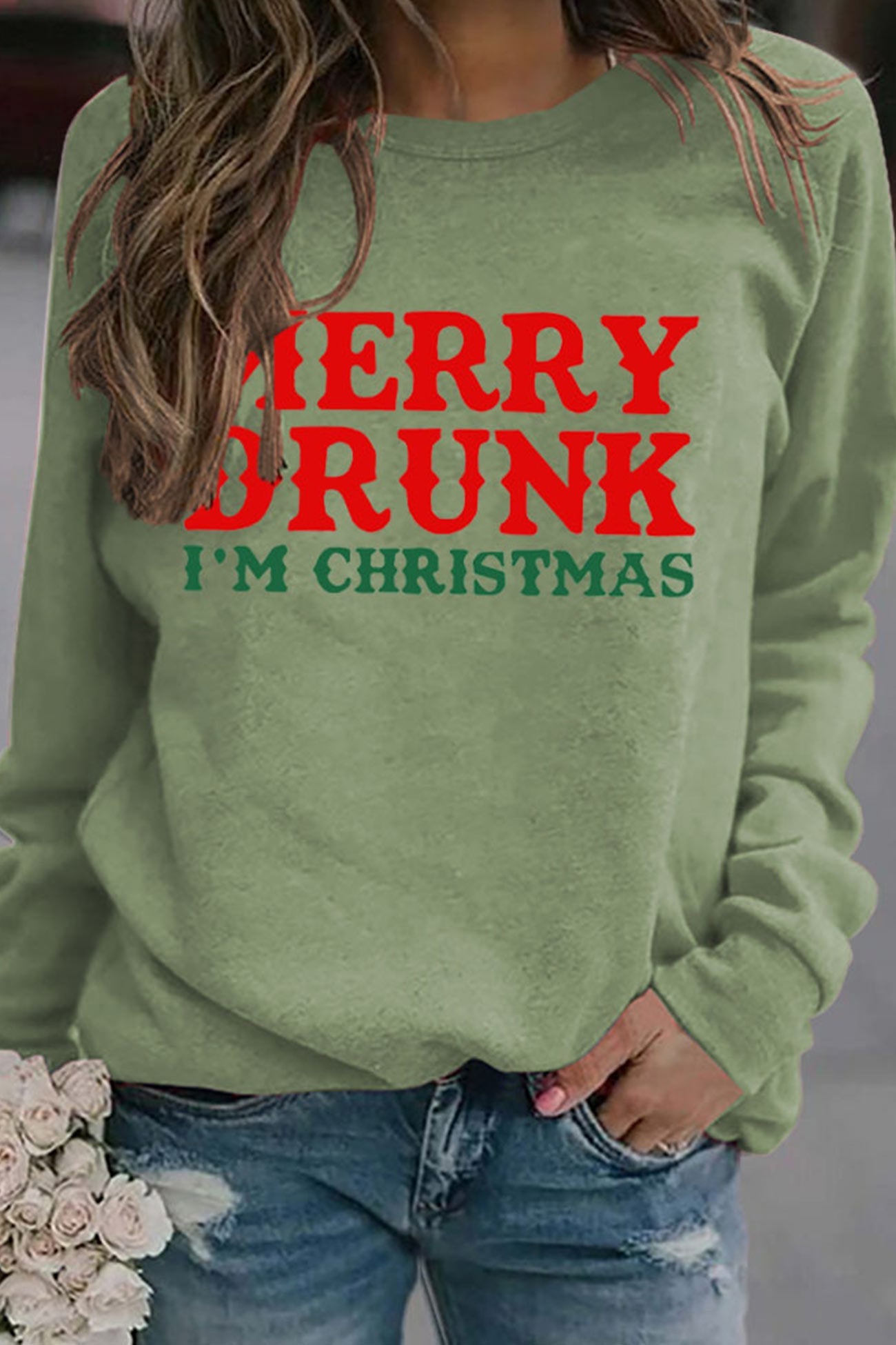 Crew Neck Letter Print Sweatshirt