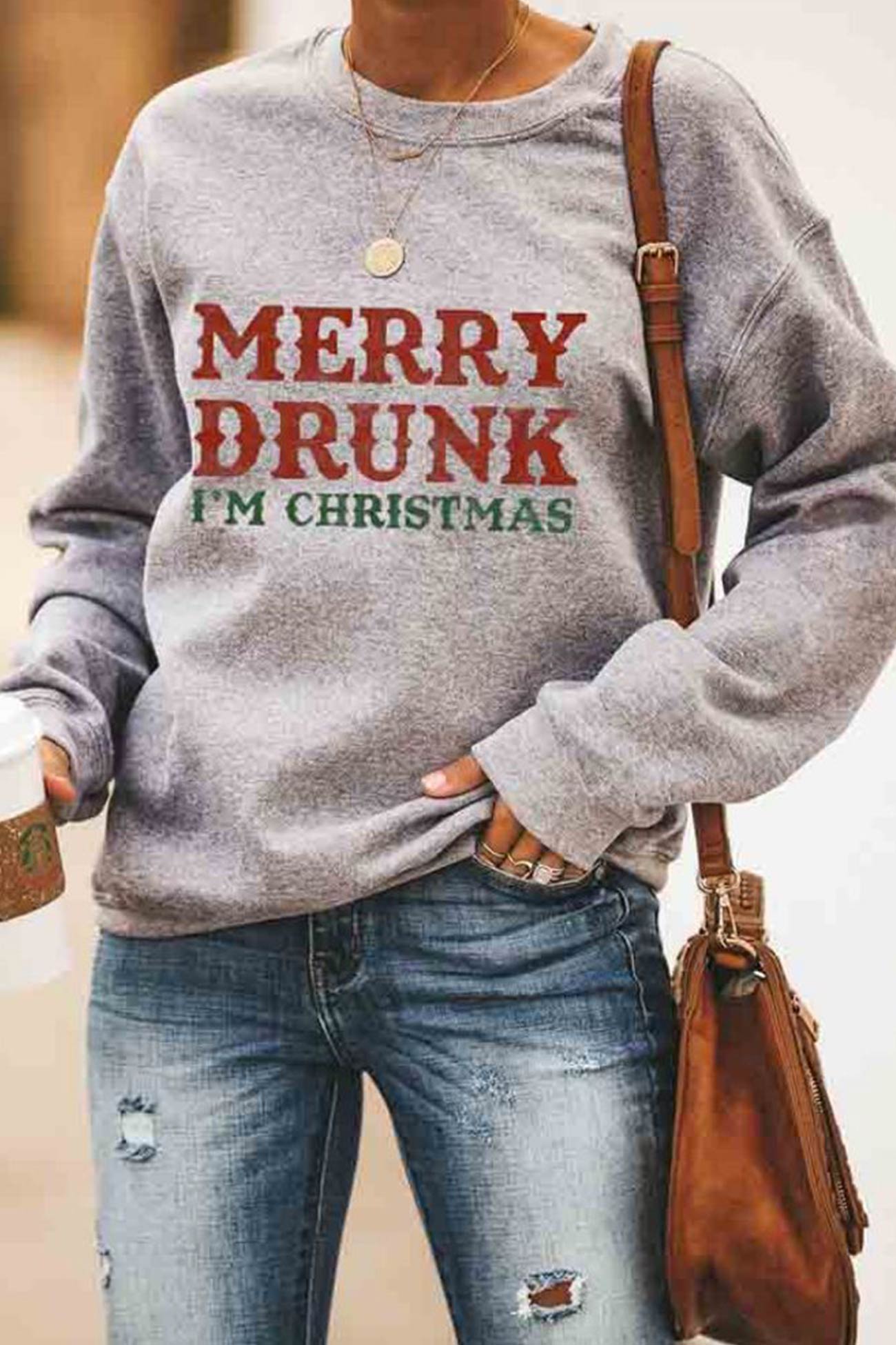 Crew Neck Letter Print Sweatshirt