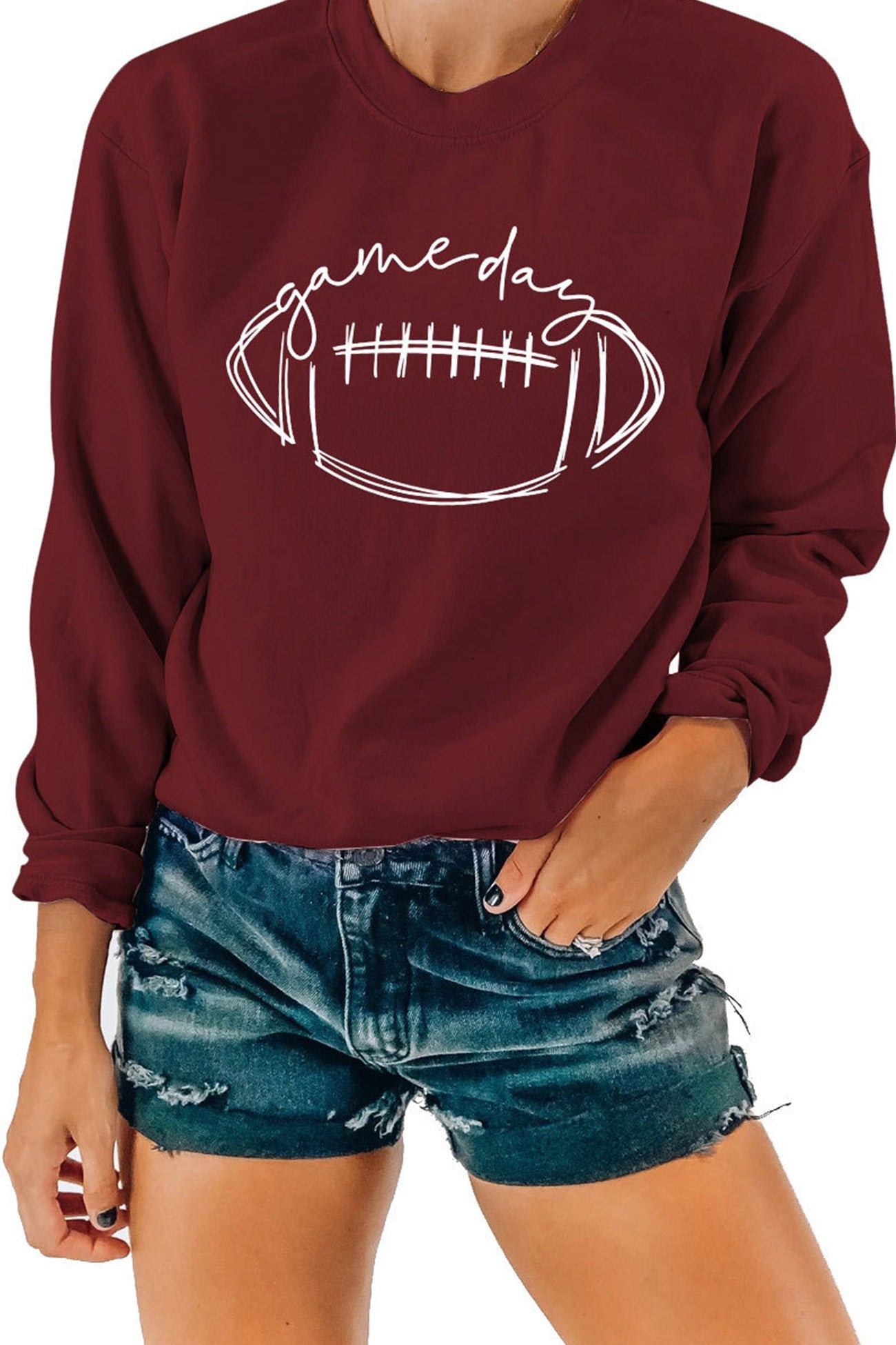 Game Day Football Printed Sweatshirt