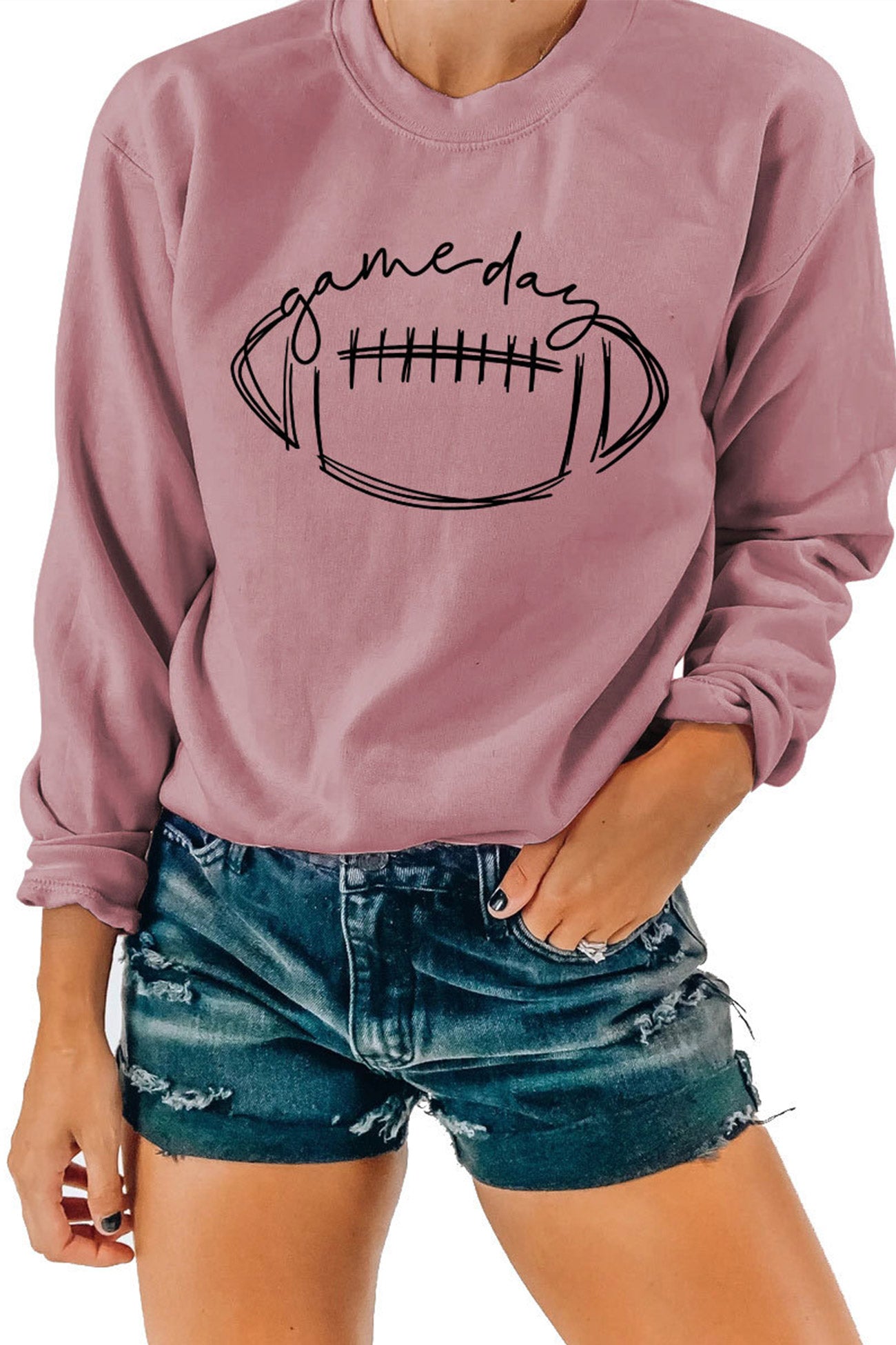 Game Day Football Printed Sweatshirt