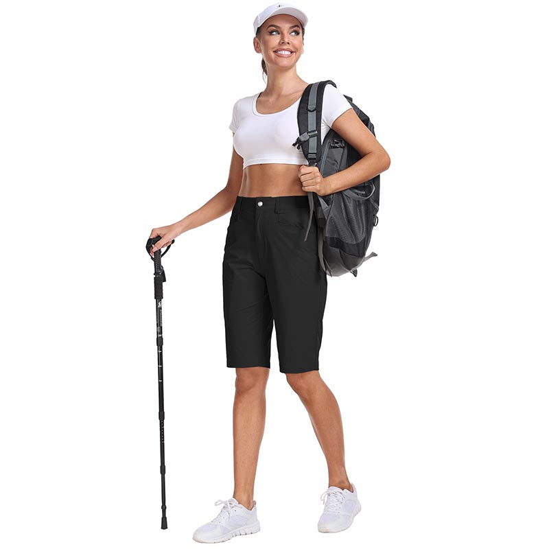 Women's slim-fit Hiking shorts Stretch belt Women's Golf shorts