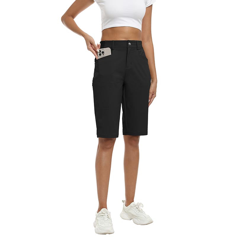 Women's slim-fit Hiking shorts Stretch belt Women's Golf shorts