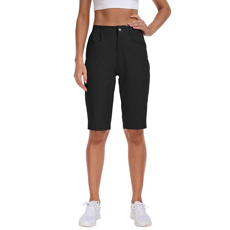 Women's slim-fit Hiking shorts Stretch belt Women's Golf shorts