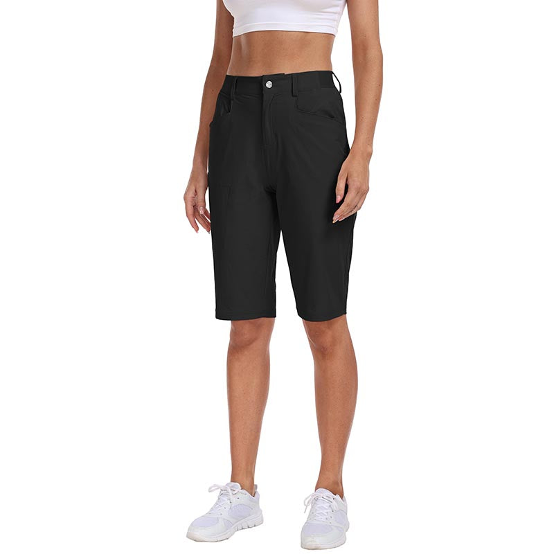 Women's slim-fit Hiking shorts Stretch belt Women's Golf shorts