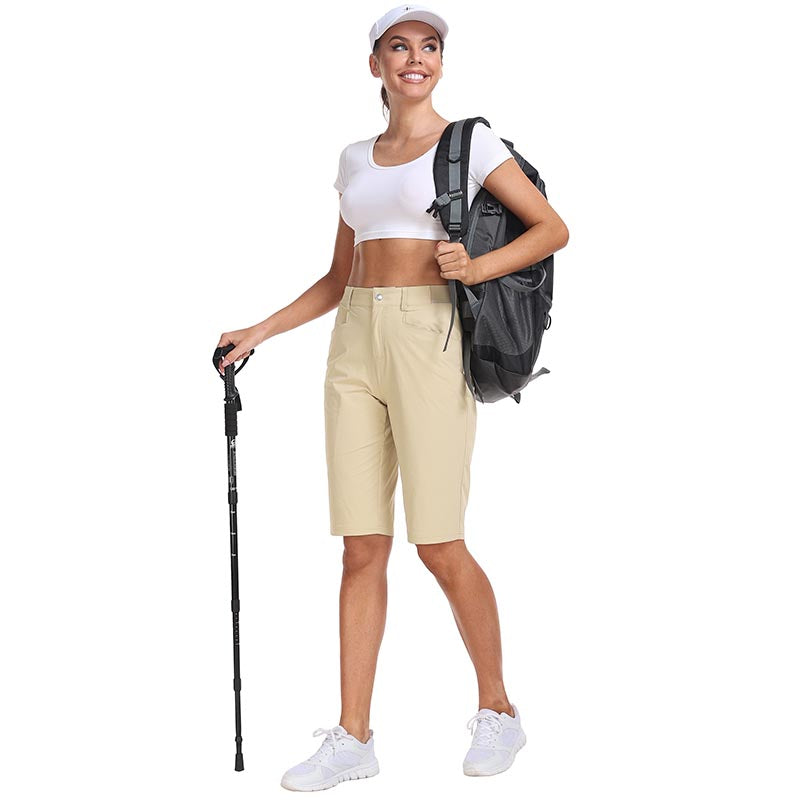 Women's slim-fit Hiking shorts Stretch belt Women's Golf shorts