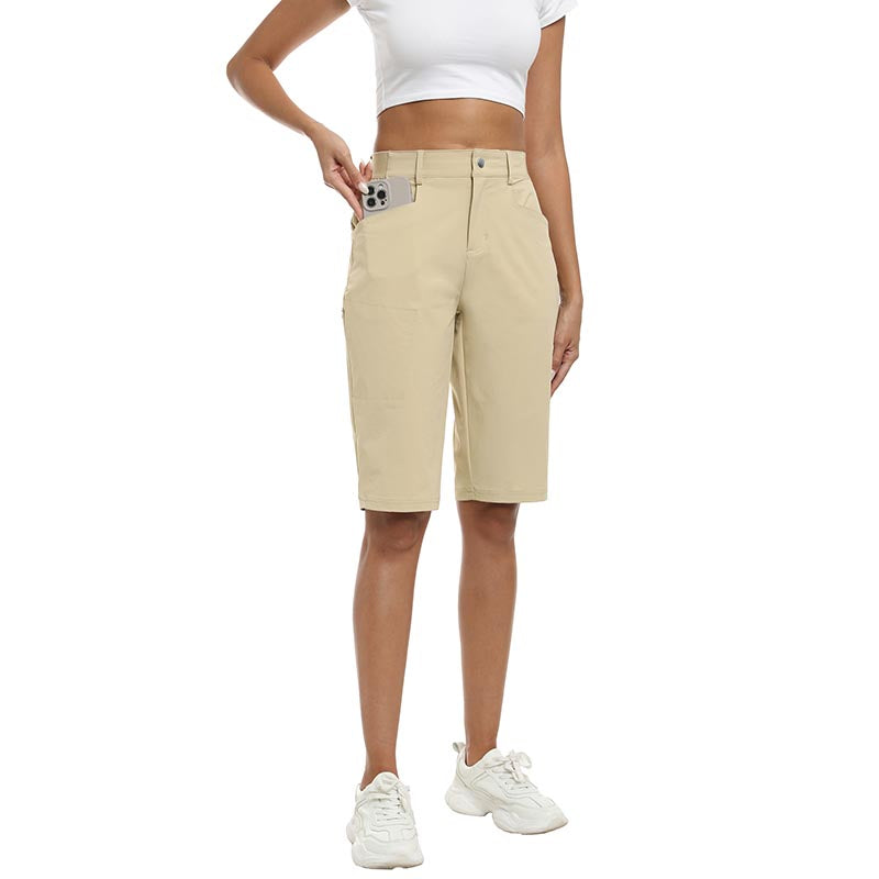 Women's slim-fit Hiking shorts Stretch belt Women's Golf shorts