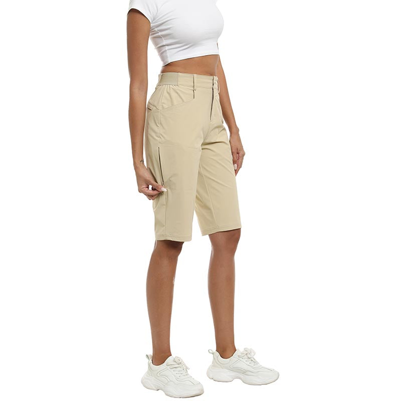 Women's slim-fit Hiking shorts Stretch belt Women's Golf shorts