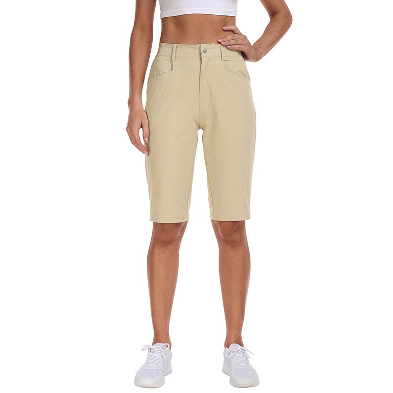 Women's slim-fit Hiking shorts Stretch belt Women's Golf shorts