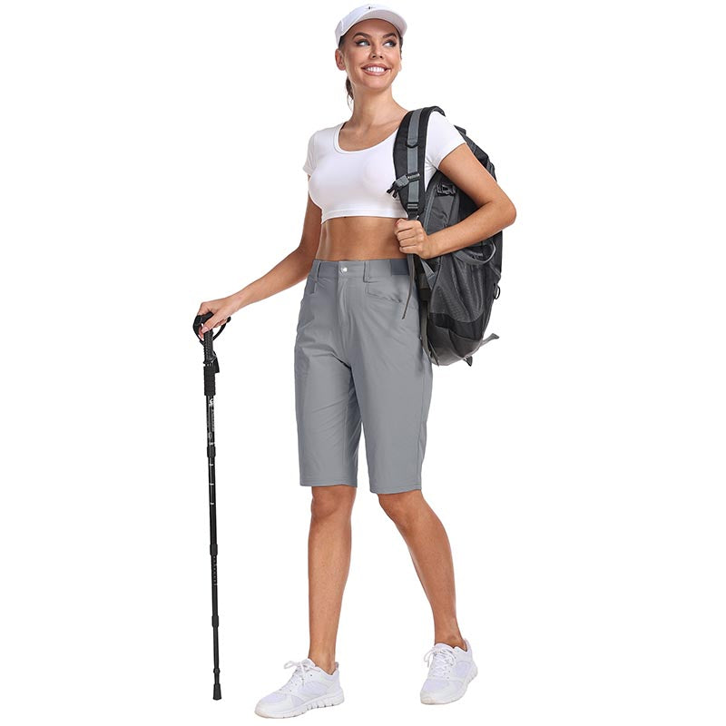 Women's slim-fit Hiking shorts Stretch belt Women's Golf shorts