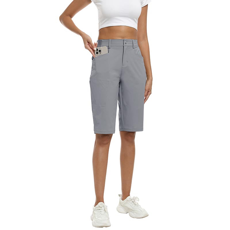 Women's slim-fit Hiking shorts Stretch belt Women's Golf shorts