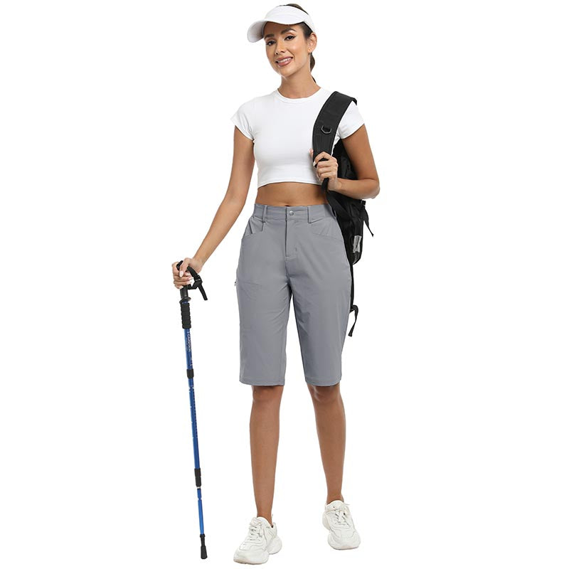 Women's slim-fit Hiking shorts Stretch belt Women's Golf shorts