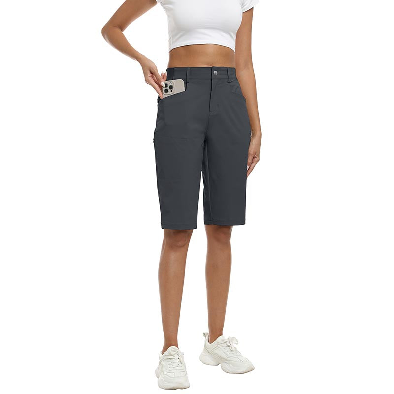 Women's slim-fit Hiking shorts Stretch belt Women's Golf shorts