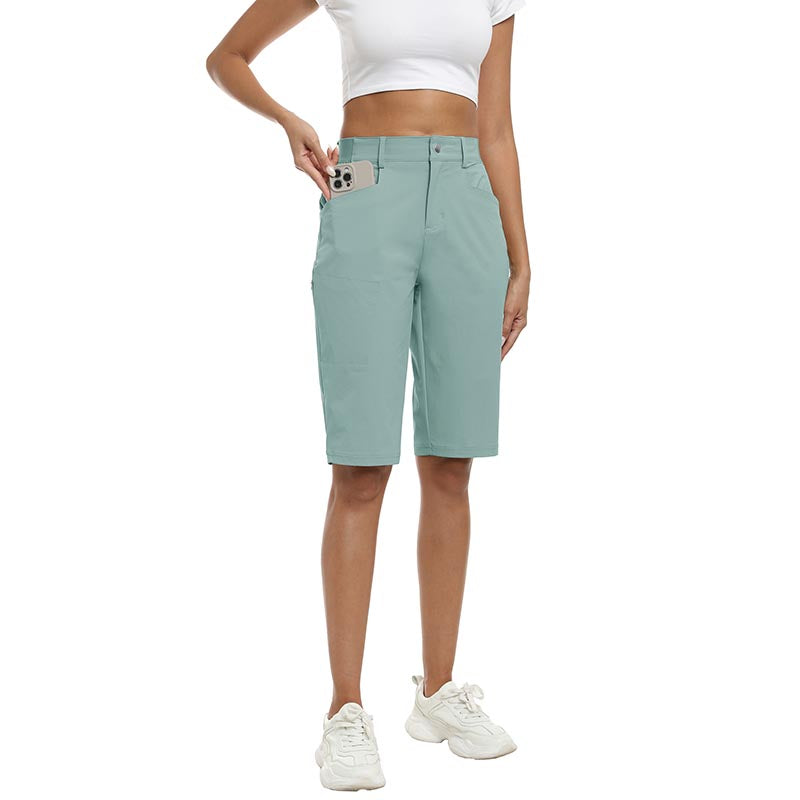 Women's slim-fit Hiking shorts Stretch belt Women's Golf shorts