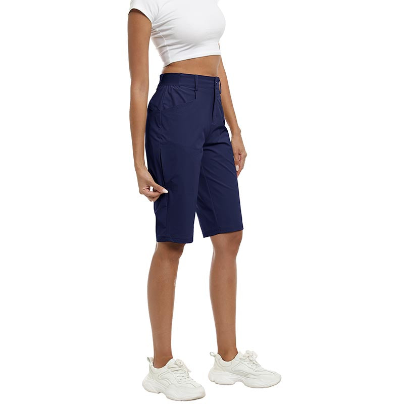 Women's slim-fit Hiking shorts Stretch belt Women's Golf shorts