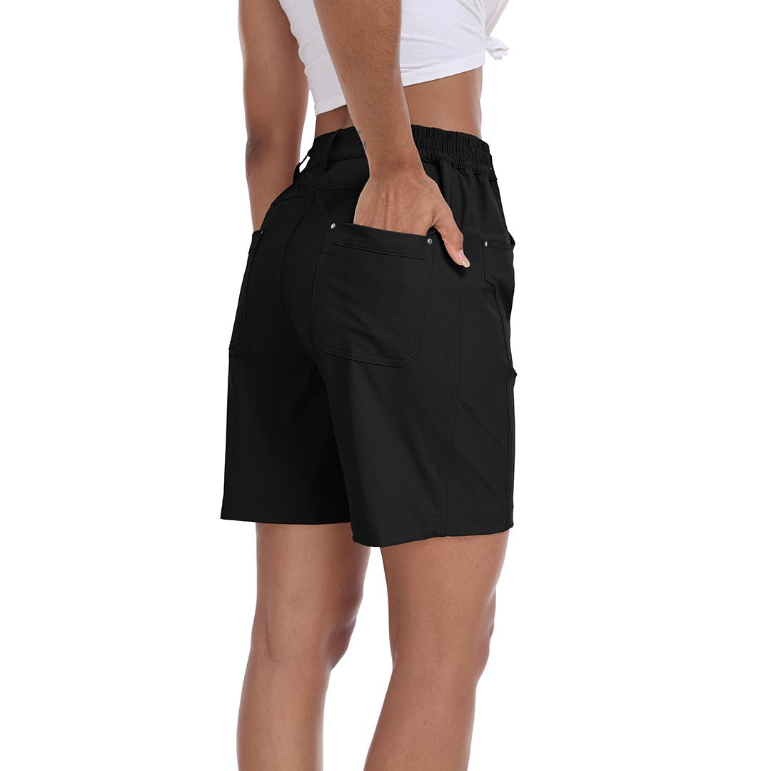 Lightweight waterproof pocket shorts for women