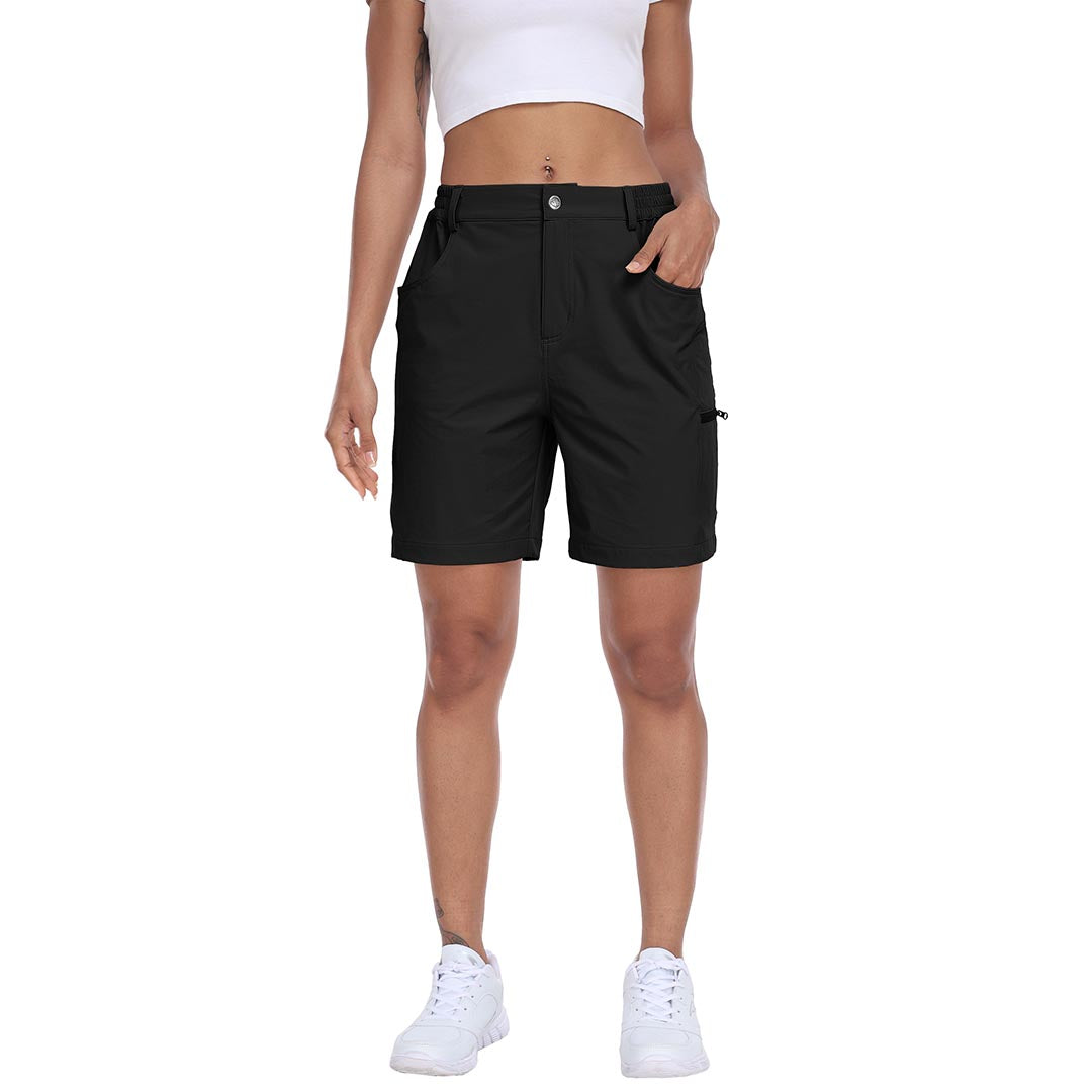 Lightweight waterproof pocket shorts for women