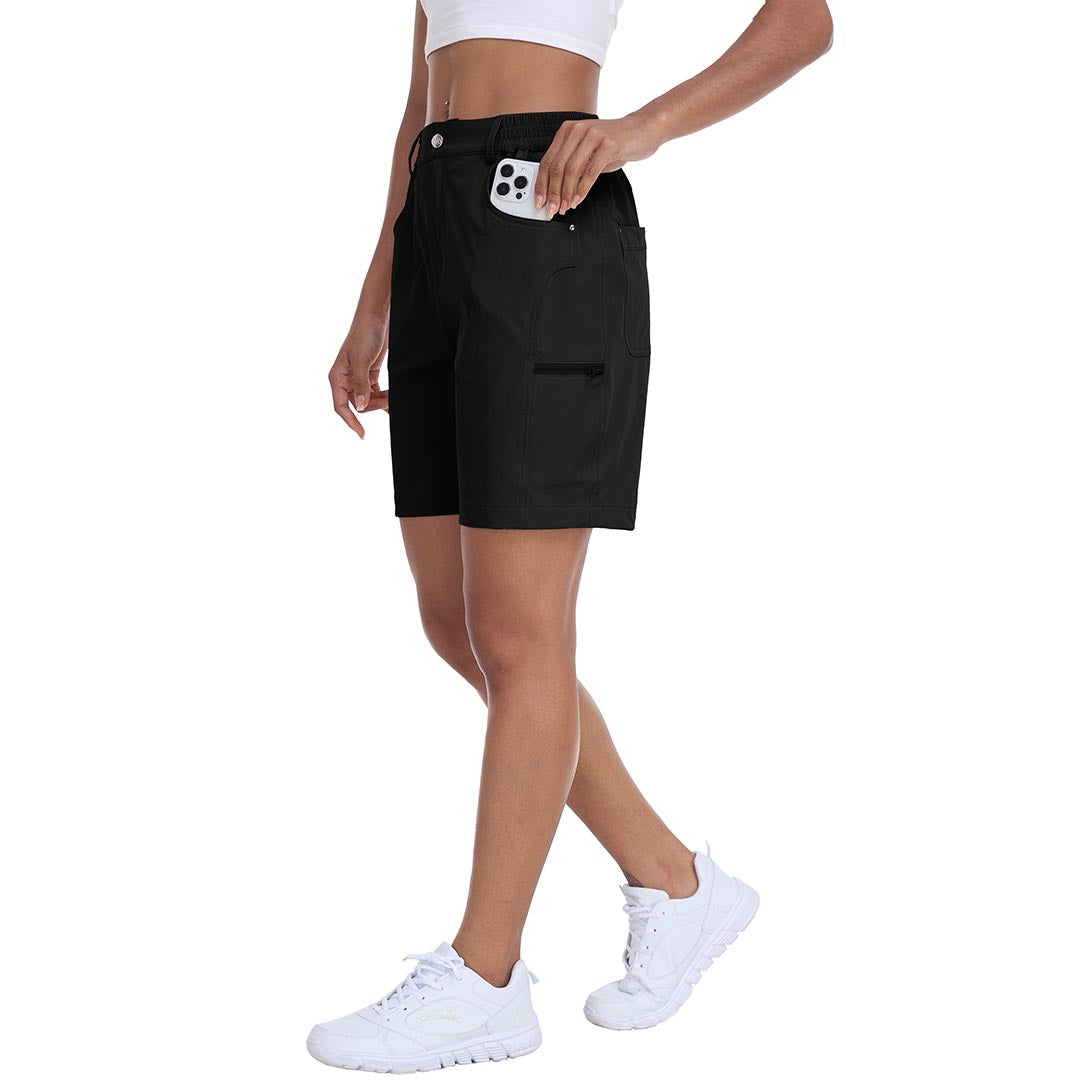 Lightweight waterproof pocket shorts for women