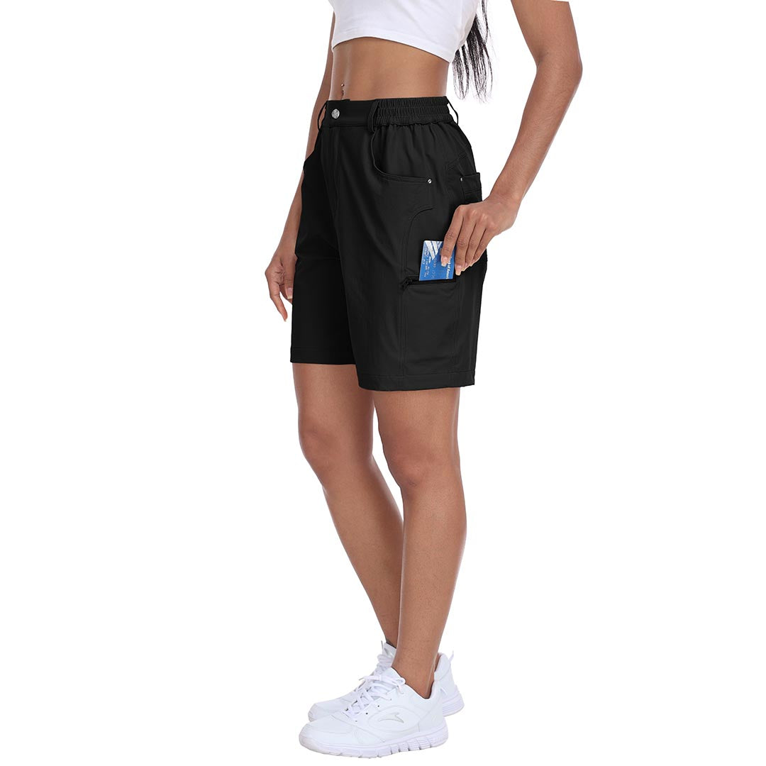 Lightweight waterproof pocket shorts for women