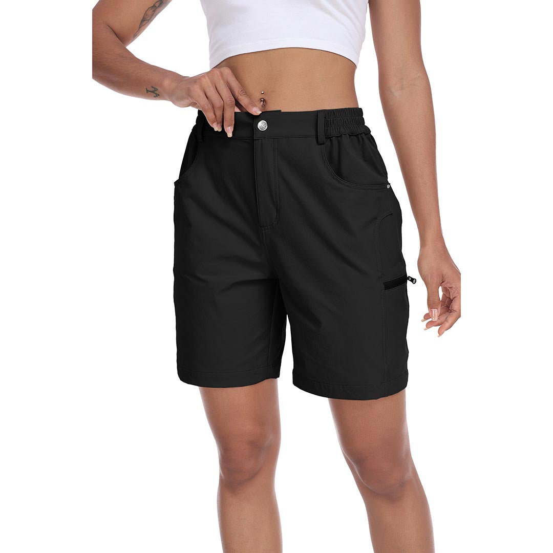 Lightweight waterproof pocket shorts for women