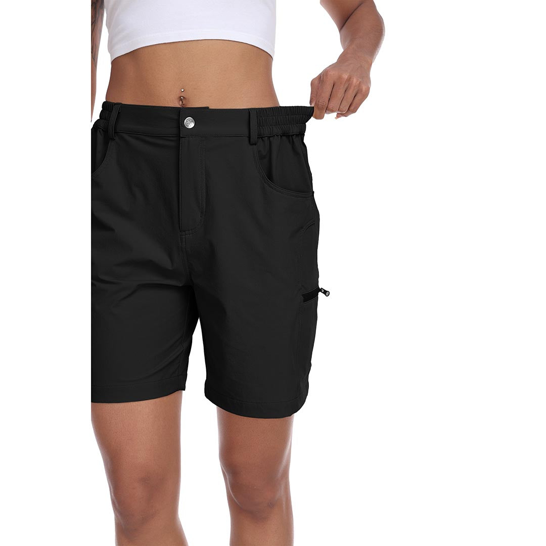 Lightweight waterproof pocket shorts for women