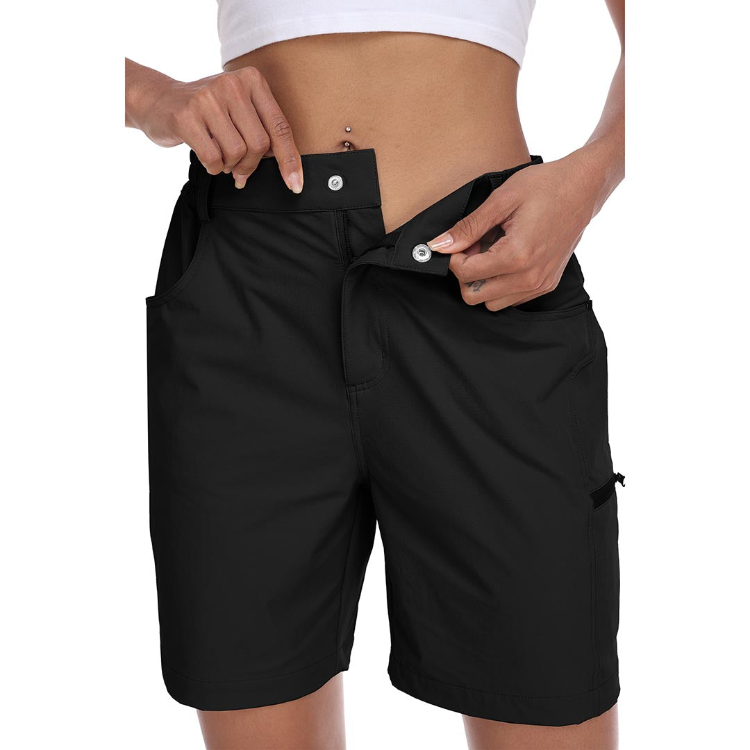 Lightweight waterproof pocket shorts for women