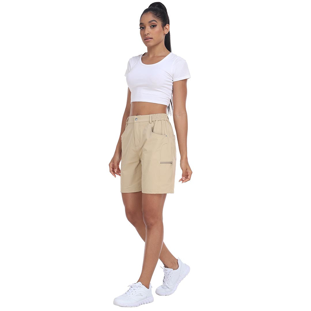 Lightweight waterproof pocket shorts for women