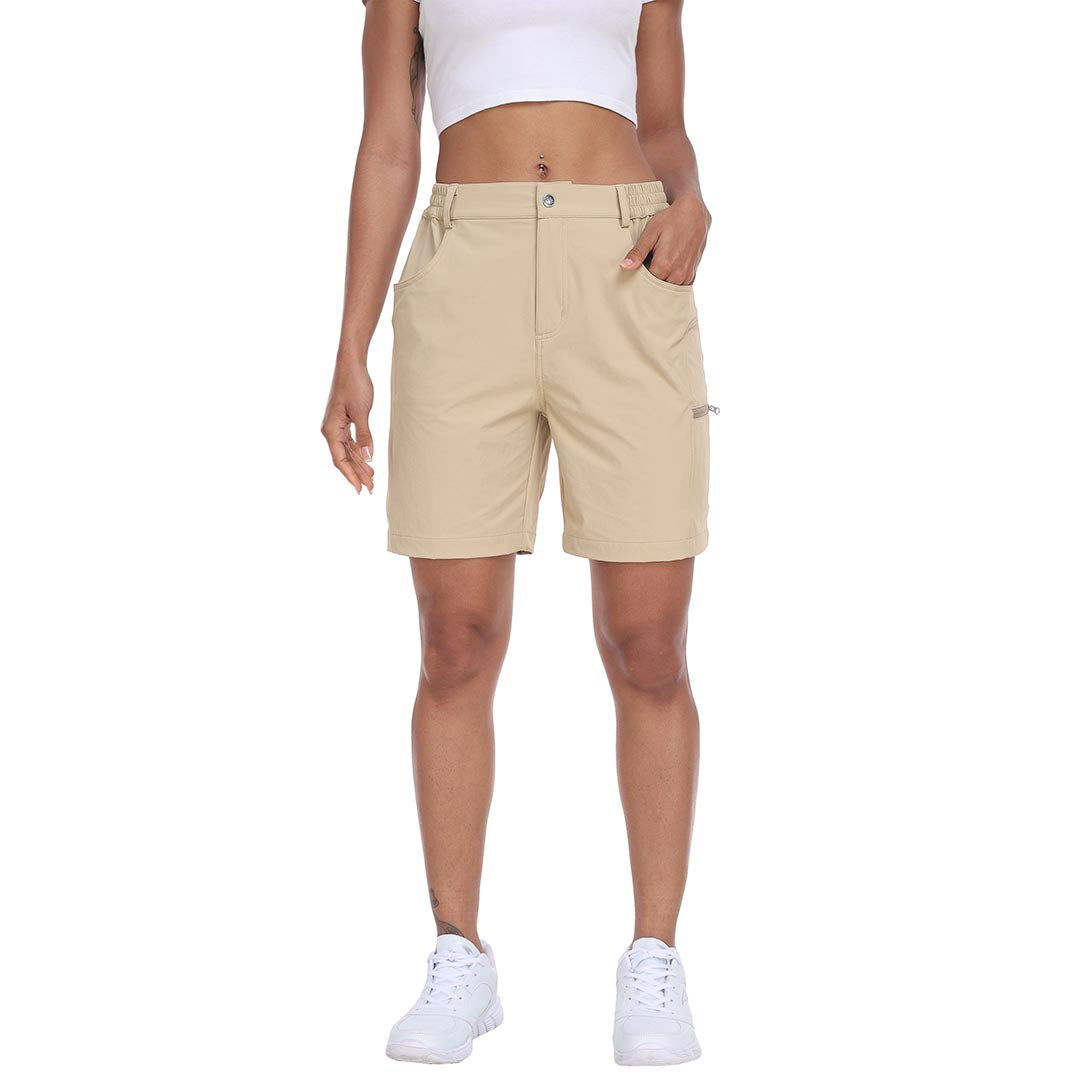 Lightweight waterproof pocket shorts for women