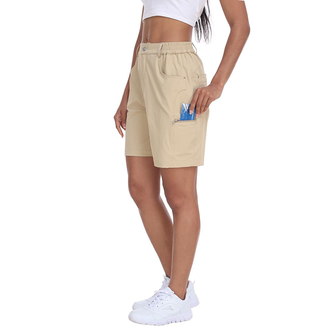 Lightweight waterproof pocket shorts for women