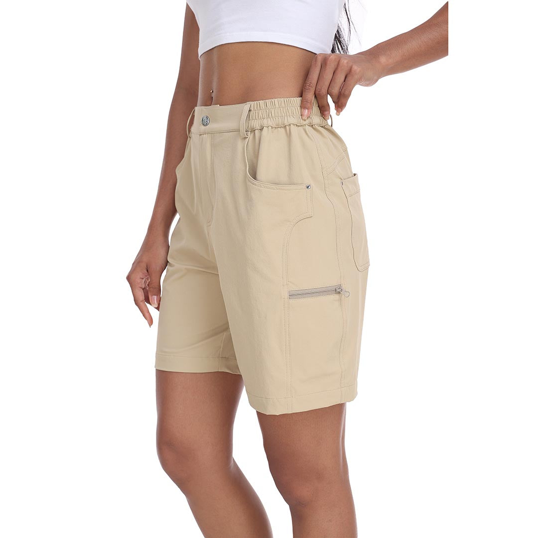 Lightweight waterproof pocket shorts for women