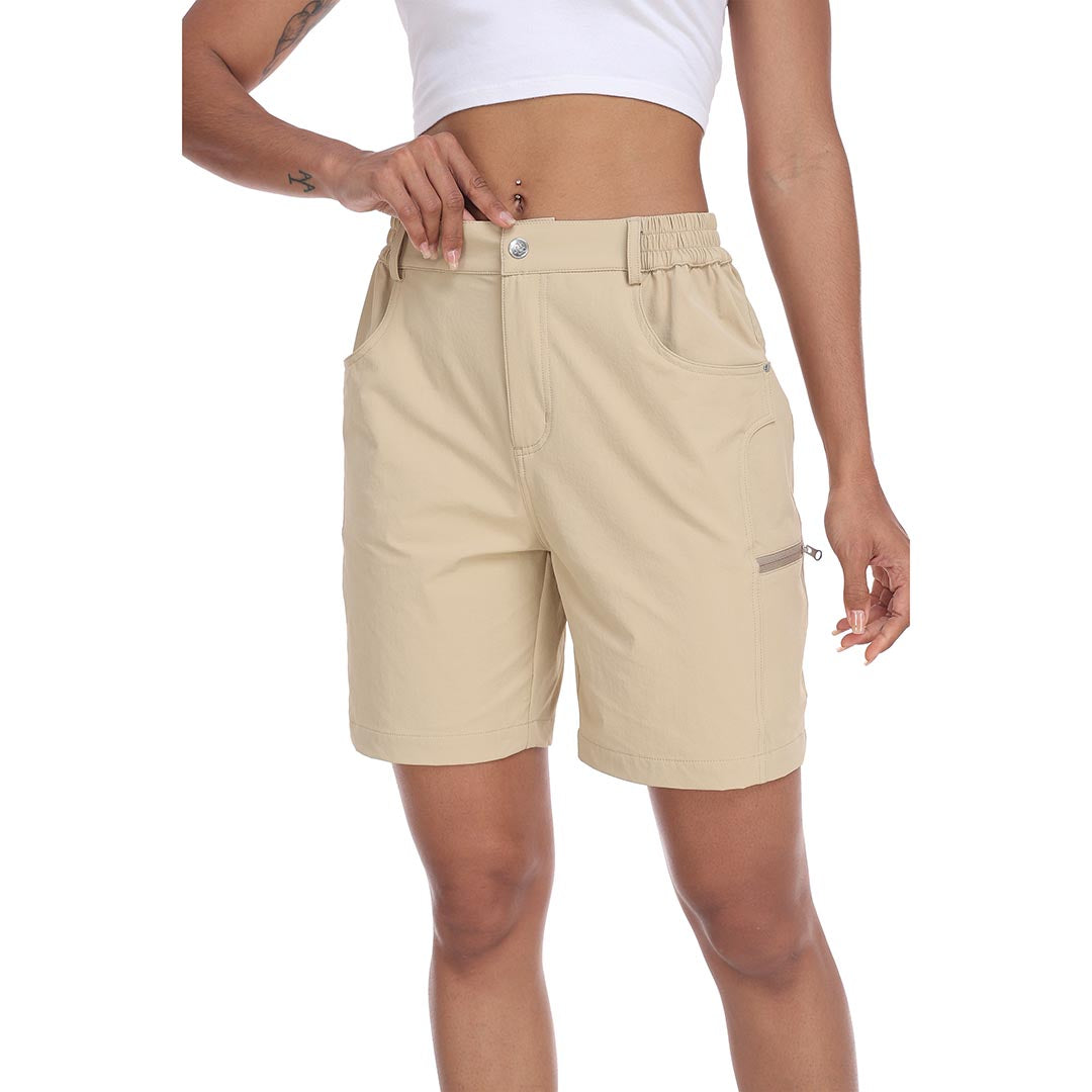 Lightweight waterproof pocket shorts for women