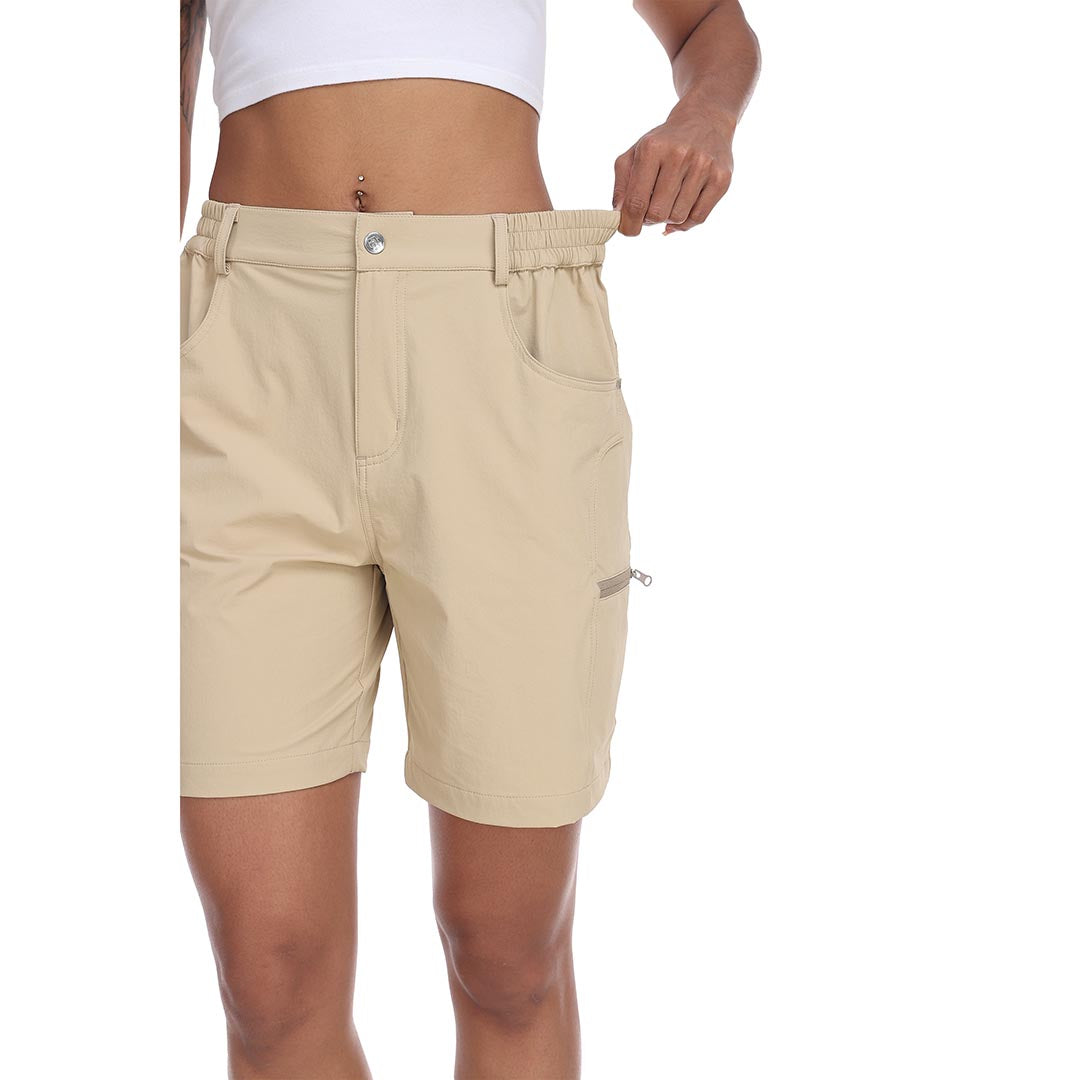 Lightweight waterproof pocket shorts for women