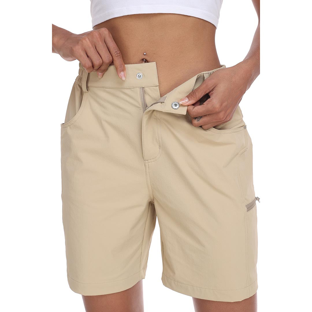 Lightweight waterproof pocket shorts for women